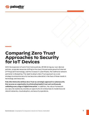 Comparing Zero Trust Approaches to Security for IoT Devices - EXOsecure